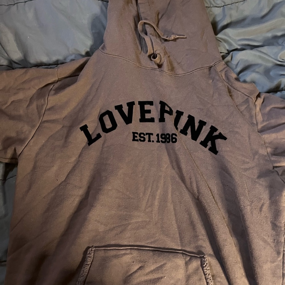 Vintage pink logo hoodie